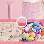 Adorila 2-Pack Silicone Travel Makeup Containers, 0.34oz/10ml TSA Cream Jars, 3-in-1 Modular Skincare Storage Case (Pink, Purple) - color: Purple+Pink