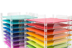 We R Memory Keepers 12x12 Inch Paper Trays, for Storing Paper, Embellishments, Tools, and More, Organization System, 4-Pack of Acrylic Trays, Easy Assembly, and Storage