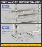 OMAIRA Shower Caddy Hanging with Soap Scrub Holder, Stainless Steel Adjustable No Drilling Non-Slip Large Capacity Sturdy Over Shower Head Shower Organizer Inside Shelves Bathroom Storage Rack, Silver - color: Silver