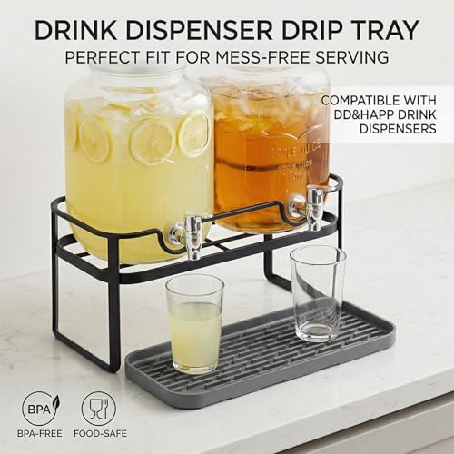 Silicone Organizer Tray, Soap and Sponge Holder for Kitchen Sink, Bathroom - Storage Tray for Dish Brush, Soap Dispenser, Dishwashing Accessories-(Gray 1 Pack, 12"x4.7") - color: Gray, size: 12"x4.7", 1 Pack