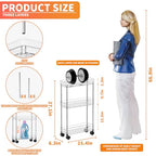 Yieach Clear 3 Tier Slim Rolling Storage Cart with Wheels,6.3″W Thin Shelf,Bathroom Storage Cabinet,Skinny Laundry Cart,Narrow Laundry Room Cart Between Washer and Dryer,Skinny Shelves for Small Space - style: 3 Tier
