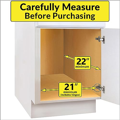 LYNK PROFESSIONAL® Pull Out Cabinet Organizer, 20" x 21" Slide Out Cabinet Organizer Pull Out Drawer – Pull Out Shelves for Kitchen Cabinets – Under Sink Organizers - Lifetime Ltd. Warranty, Chrome - color: Chrome, size: 20" W x 21" D