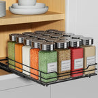 RCHYFEED Pull Out Spice Rack Organizer for Cabinet,Slide out Spice Organizer for Inside Cabinets,Heavy Duty Spice Organization for Kitchen and Pantry,Seasoning,Sauces(1-Tier,8.5" Wx10.5 Dx2.5 H) - size: 1 Tier-8.5''Wx10.5''Dx2.5''H