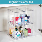 Vtopmart 4 Pack Clear Stackable Storage Drawers,9.7" High Plastic Organizers Bins for Skincare, Bathroom Supplies,Ideal for Cabinet,Undersink,Vanity,Kitchen,Pantry Organization - size: 4Pack 9.7"H