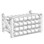 Shelf Reliance Cansolidator Max Small - 1-Pack Can Organizer for Pantry, Stackable Soda Can Storage for Kitchen, Holds 156 Cans of Food or Soda - size: 1 Pack, style: 156 Soup Can