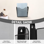 Wall Mount File Holder Mesh Metal Vertical Magazine Holder Letter Size Wall File Organizer Magazine Rack Wall Folder Storage Mail Organizer Hanging Basket Hanging File Organizer for Office (1 Pack) - size: 1 pack