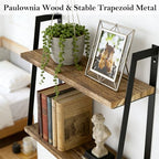 SRIWATANA Floating Wall Shelves, 2-Tier Rustic Wood Shelves for Bedoom, Bathroom, Living Room, Kitchen(Carbonized Black) - color: 1. Carbonized Black