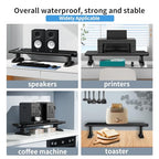 Computer Monitor Stand Riser for Desk,4.4-5.7 Inches Freely Height Adjustable with Cellphone Holder,Multi-Purpose Desktop Organizer Monitor Stands Riser for Computer,Laptop,Printer,TV (BLack)