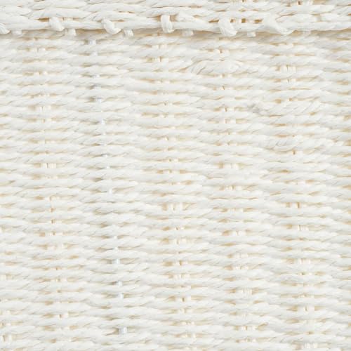 Household Essentials Small Wicker Basket with Lid, Multipurpose Storage Basket for Bathrooms, Shelves, Desks, Vanities, Closets and More, White - color: White, size: Small (Pack of 1)