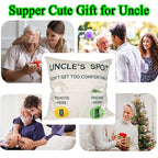 ZUYUROU Uncle Gifts,2-Pocket Uncle’s Spot Throw Pillow Covers 18x18 Inch + Engraved Spoon, Father’s Day Birthday Christmas Thanksgiving Day Gifts for Uncle - color: Uncle