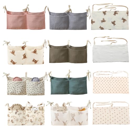 Baby Bedside Hanging Bags Storage Organizer Milk Bottle Toy Crib Baby Nappy-Bag Bed-Bunk Organizing Bag - color: Rabbit
