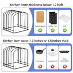 5-Slot Cutting Board Organizer, Bakeware Organizer, and Kitchen Cabinet Organizer for Baking Trays and Cookie Sheets (1pc 5 Slot for two size) - size: 1pc 5 Slots for two size