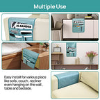 Teniux Remote Control Holder Faux Leather Armrest Organizer with 6 Pockets for recliner couch sofa, Armchair Caddy for Smart Phone, Book, Magazines, Ipad, Remotes (Teal) - color: Teal