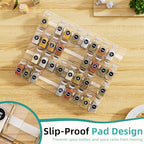 MIUKAA Acrylic Spice Drawer Organizer, 4 Tier - 8 Pack Seasoning Organizer for Drawer, Expandable From 13" to 26" Kitchen Drawer Spice Rack with Slip-Proof Mat (Jars not Included) - size: 8 Pack
