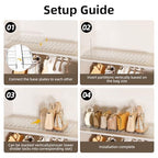 Bag & Purse Organizer for Closet Stackable Acrylic Shelf Dividers for Closet Organization, Clear Handbag Purse Storage Organizer Divider, Keep Clutch, Wallet, Pocketbook Upright, 2 Pack - size: 2 Set