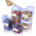 Bop Top Airtight Food Storage Containers with Lid Multi Pack | Kitchen Canister Sets | Air Tight Pantry Container | Pop Top Dry Food Storage Containers for Snacks, Sugar, Flour, Baking, Cereal, Pasta - color: Set of 5