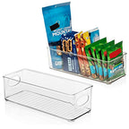 ClearSpace Plastic Pantry Organization and Food Storage Bin – Great Kitchen Storage – Fridge Organizer Bins – 4 Pack - size: 4 Pack