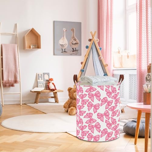 NTAOHAMPER Laundry Hamper,Laundry Basket,Baby Nursery Hamper,Waterproof Storage Bin,Clothes Organizer Basket,Room Decor(Big Bowknot) - color: Big Bowknot