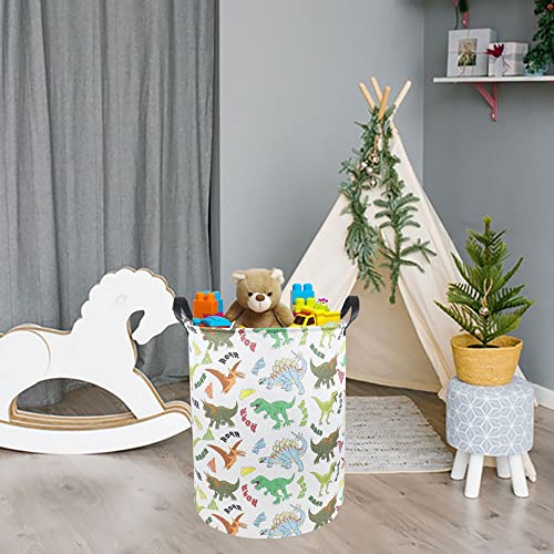 Dinosaur Laundry Basket,Kids Toys Storage Bin for Bedroom,Waterproof Baby Clothes Hamper with Handles,Nursery Hamper,Room Decor,Gift Baskets(Howling Dinosaur) - color: Howling Dinosaur