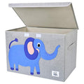 CLCROBD Foldable Large Kids Toy Chest with Flip-Top Lid, Collapsible Fabric Animal Toy Storage Organizer/Bin/Box/Basket/Trunk for Toddler, Children and Baby Nursery (Elephant) - color: Elephant