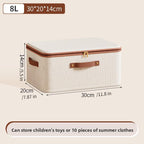 Storage Bins with Lids, Fabric Storage Boxes with Handles, Breathable Cotton Linen Clothes organizing Box for Wardrobe, Closet (Washable) (small) - size: small