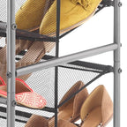 Whitmor 10-Tier Double Sided Shoe Cart, Gunmetal - size: 10-Tier,Gunmetal