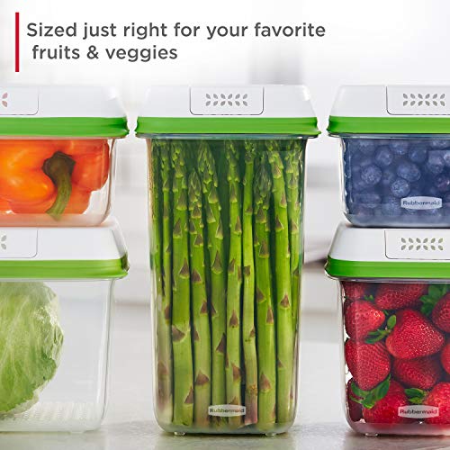 Rubbermaid FreshWorks Produce Saver, Medium Produce Storage Containers, 2 Pack - size: 2-Pack, 7.2 Cup