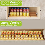 Extra-Long Expandable Bamboo Can Rack for Pantry – 3-Tier Adjustable Pantry Can Organizer, Large Capacity Holds up to 45 Cans, Pantry Shelf & Countertop Storage (Patent Pending)
