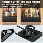 Pull Out Spice Rack Organization for Cabinet, Slide Out Expandable Spice Organizer, Adjustable Spice Cabinet Organizers, Cabinet Size Need: 2.4" Highx10.6" Deepx(6" to 8.2")Wide, Hold 20 Spice Jar