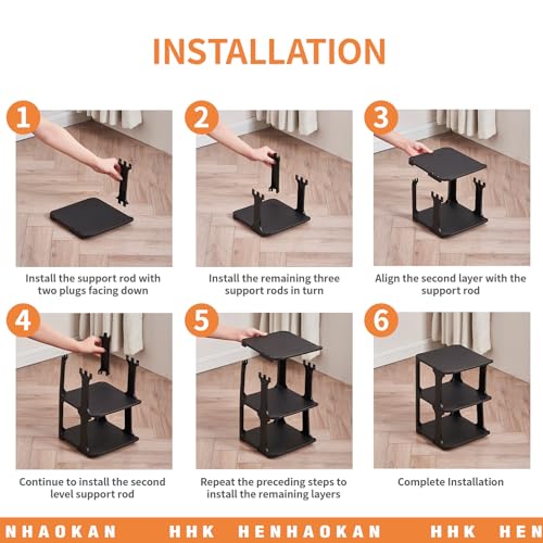 5 Tiers Shoe Rack Organizer for Closet Shoe Holder Storage Narrow Plastic Vertical, Free Standing Shoe Rack Shelf for Entryway Stackable Stability DIY, Black - color: Black