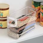 iDesign Pantry Storage Bins with Handles - Organizer Bins for Cabinets or Fridge - Set of 4 - Clear - style: Pack of 4