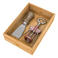 Utensil Organizer Silverware Drawer Organizer - Stackable Bamboo Flatware Caddy Cutlery Holder, Wooden Storage Boxes Tray for Bedroom,Office, Bathroom, Vanity & Garage Tool Organization(9"6"2.5") - size: 9x6x2.5inch