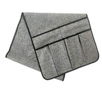 IPENNY Cotton Linen Sofa Couch Remote Control Holder Chair Armrest Caddy Pocket Organizer Storage Bag for Cellphone Tablet Notepad Book Magazines DVD Eyewears Drinker Snacks Holder Pouch - color: Cotton, Gray