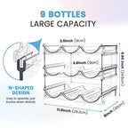 spospo Water Bottle Organizer for Cabinet, 3 Pack Water Bottle Organization and Storage Shelf, Plastic Water Bottle Holder Rack for Fridge, Kitchen, Desktop - size: 3 Pack