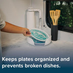 Camco Stack-A-Plate Holder | 2 Different Sizes of Plate Holders | One Plate Holder Fits Plates Up to 7.25” & Other Dish Holder Fits Plates Up to 10.25” | Great for Travel, RV Storage & More (43601)