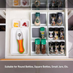 Spice Drawer Organizer,3 Tier Non-Slip Silicone Seasoning Jar Drawer Insert,Spice Rack Organization for Drawer,Spice jar holder for drawer,Kitchen Spice Rack Tray for Cabinet Countertop Makeup Storage - size: 1 Pack