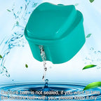 2 Pack Color Retainer Cleaner Case Denture Cups for Soaking Dentures, False Teeth Container Partial Denture Cleaning Case with Lid Travel - Lake Green and Dark Blue - color: Lake Green & Dark Blue