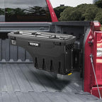 VEVOR Truck Bed Storage Box, Compatible with Chevrolet Silverado 1500 GMC Sierra 1500 2019-2020 R, Waterproof ABS Wheel Well Tool Box with Lockable Lid, 6.6 Gal/25 L Toolbox, Passenger Side, Black - size: Passenger Side, style: Chevrolet Silverado