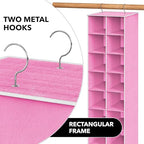 Simple Houseware 20 Section Shelves Hanging Shoes Organizer Holder for Closet, Pink - color: Pink