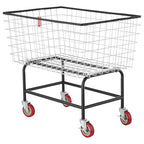 VEVOR Wire Laundry Cart, 3.8Bushel Wire Laundry Basket with Wheels, 32.5''x21.3''x29.9'', Commercial Laundry Basket, Steel Frame with Chrome Finish, 4'' Casters, Wire Cart for Laundry - size: 3.8 Bushel--32.5''x21.3''x29.9''