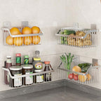 Wire Baskets, SUS304 Stainless Steel Storage Baskets, Durable Baskets for Storage Wall Mount, Hanging Wire Baskets Wall Mount Baskets for Kitchen, Bathroom, Closets - 4 Set - size: 11.8Inch 4PCS