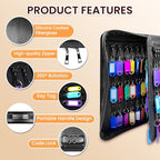 150 Position Key Organizer with Combination Lock, Waterproof Fireproof Zippered Key Case, Key Holder Box for Rental Management Real Estate Sales Hotel Executives