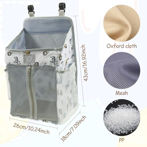 Hanging Diaper Caddy,Baby Diaper Organizer for Changing Table,Baby Crib Hanging Classified Storage Bag Organizer for Changing Table,Crib,Playard or Wall & Nursery Organization, Crib Accessories (# A) - style: # A