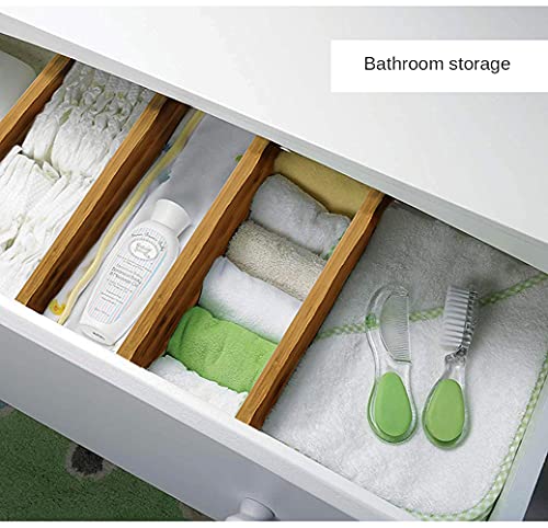Bamboo Drawer Dividers Set of 4, Adjustable Drawer Organizers for Kitchen, Bedroom, Bathroom, Dresser & Office (13"-17") - size: 13"-17"