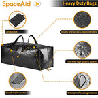 SpaceAid Heavy Duty Moving Bags, Extra Large Storage Totes W/Backpack Straps Strong Handles & Zippers, Alternative to Moving Boxes, Packing & Moving Supplies, Black (10 Pack) - color: Black, size: 10 Pack