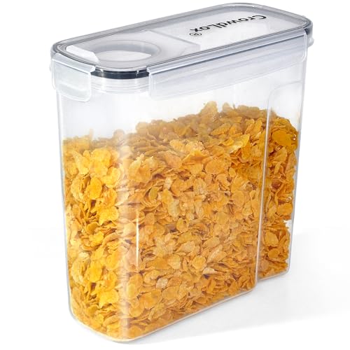 Cereal Storage Containers 4L Food Grade and BPA Free Sets with Lids Kitchen Storage & Organisation Food Containers Large Kitchen Organiser for Cornflakes (Single Unit)