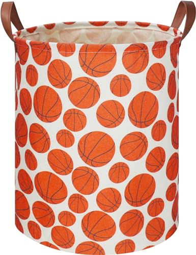 NTAOHAMPER Kids Laundry Hamper,Baseball laundry Basket,Baby Boy Nursery Hamper,Waterproof Storage Bin for Bedroom,Clothes Organizer Basket,Toys Box,Room Decor(Basketball) - color: Basketball