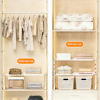 Expandable Cabinet Shelf Orgnizers, Stackable Kitchen Counter Shelves, Adjustable Height Pantry Cupboard Shelf, for Bathroom, Wardrobe, Under Sink Countertop (2)