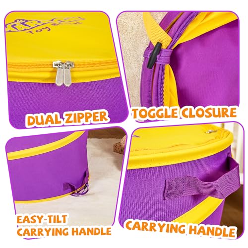 NARMAY Toy Barrel Pop-Up Toy Storage Bin, Collapsible Toy Bucket with Handles for Kids, All-in-One Toy Organizer for Boys and Girls - Nested Set of 2 - size: Nested Set of 2