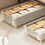 Fokyfok 2Pack Under Bed Storage with Wheels,6.7"-9" Adjustable Height Underbed Storage,Under Bed Storage Containers,Rolling Under Bed Clothes Storage,Metal Under Bed Drawers for Shoes,Blankets,Toys - size: Height 6.7"-9"